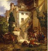 Johan Christoffer Boklund Marksmen in Merano oil painting artist